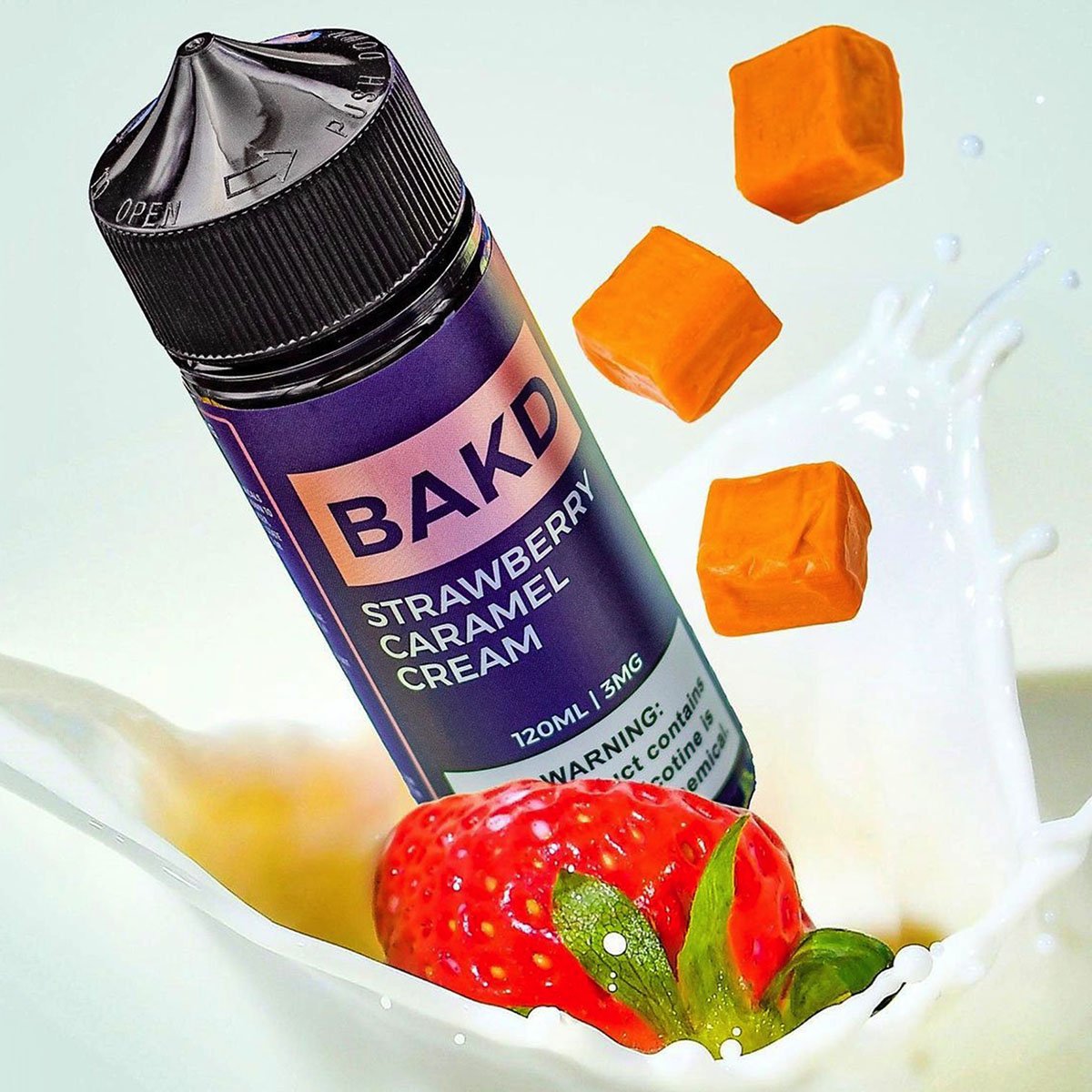 BAKD Strawberry Caramel Cream - 100ml shortfill