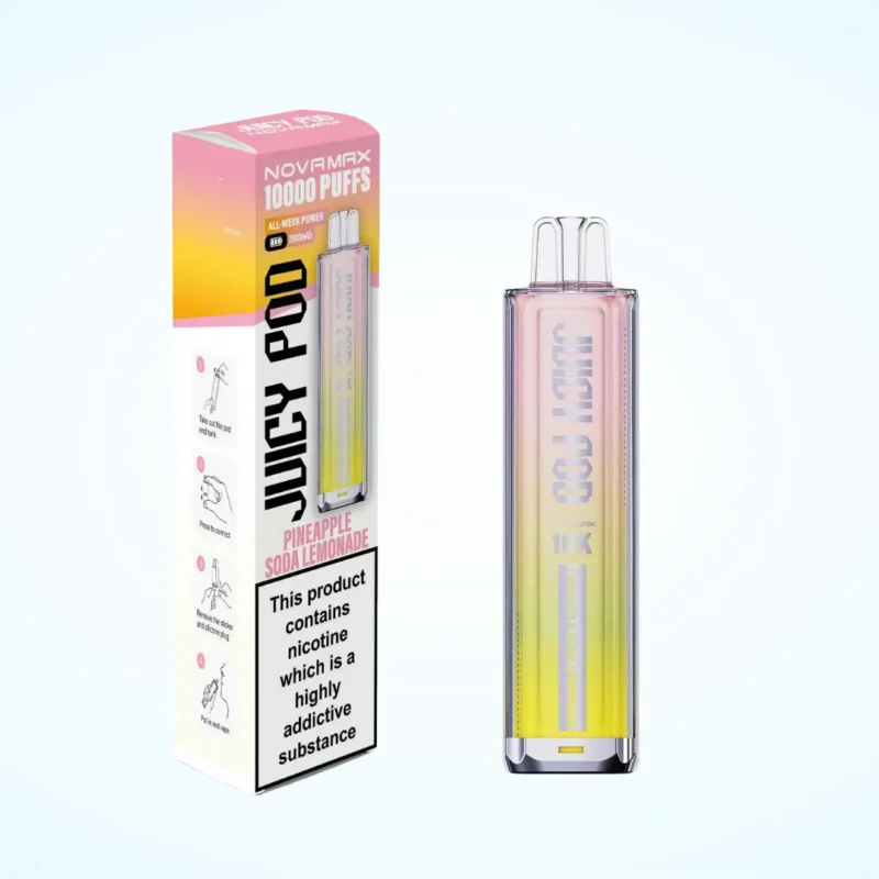 Juicy Pod NovaMax 10K Pre-filled Pod Pineapple Soda Lemonade