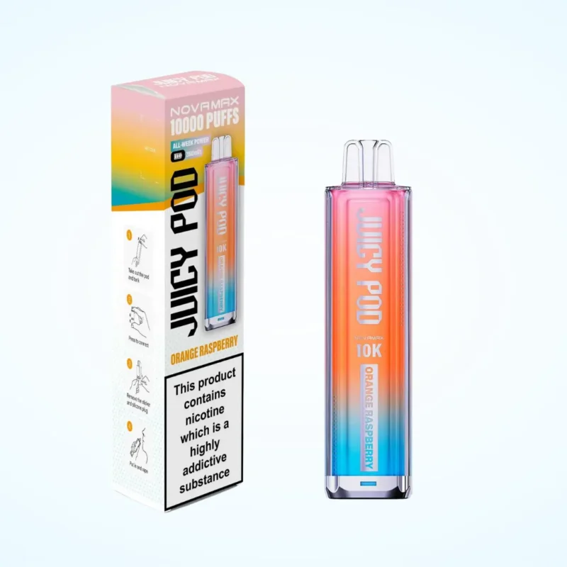 Juicy Pod NovaMax 10K Pre-filled Pod Kit Orange Raspberry